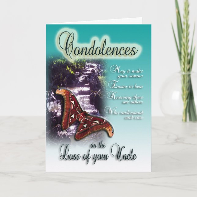 Pérdida del tío - Tarjeta de Condolencias (Anverso)
