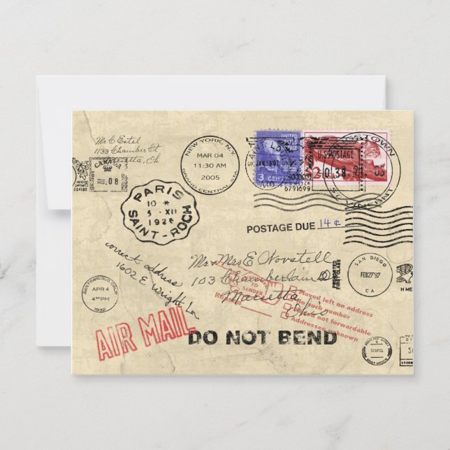 Pérdida En La Invitación Por Correo (Anverso)