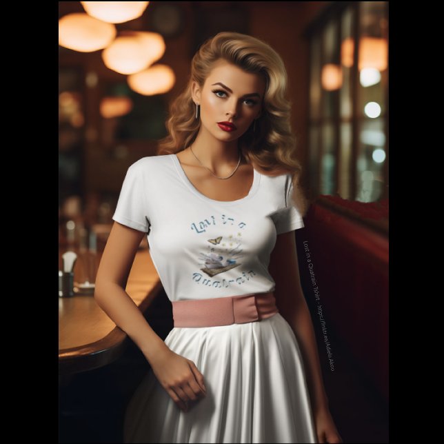 Perdida en una camiseta de Quatrain por la poeta A (Lost in a Quatrain T-shirt by Adiela Akoo -in white. 
Love it? Get it! Browse my store for fab finds)