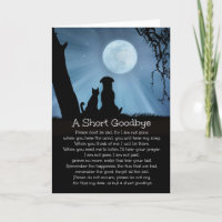 Pérdida espiritual de perro, tarjeta de simpatía d