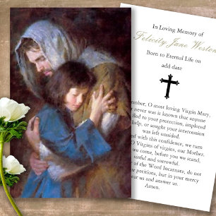 Pérdida funeraria Jesús abrazó tarjetas de simpatí