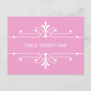 Pérdida rosa número de tabla ornamental postal
