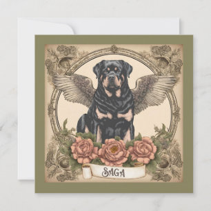 Pérdida vintage de la tarjeta personalizada Rottwe