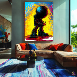 Perdido en el abismo - arte expresionista surreali