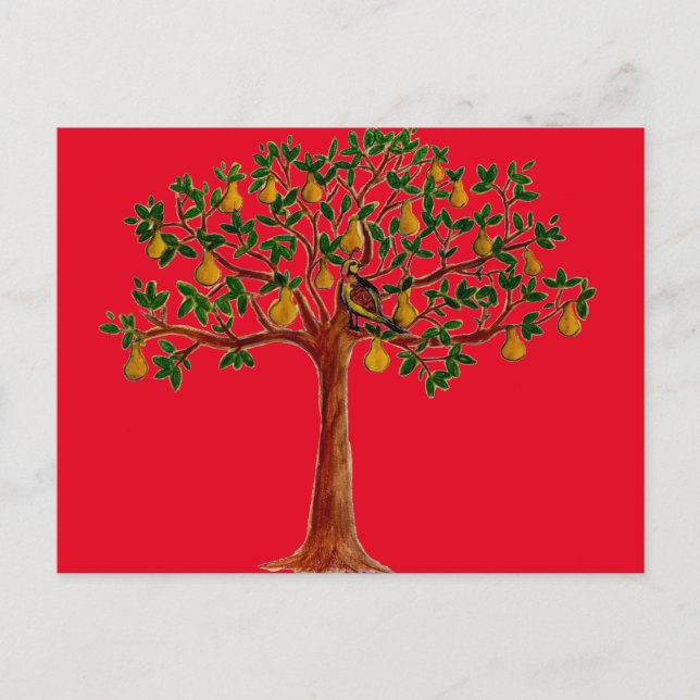 Perdiz 2 en postales de árbol permeable (Anverso)