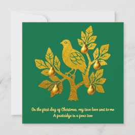 Perdiz en un árbol de pera esmeralda verde Navidad