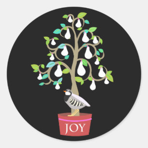 Perdiz en un Pegatina de árbol permeable