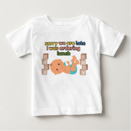 Perdón por ser camiseta de bebé blanco tardío