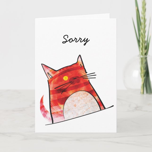 Perdona la tarjeta de gato (Anverso)