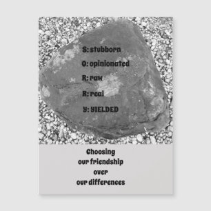 Perdone tarjeta magnética de saludo