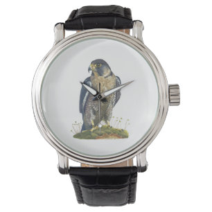Peregrine Falcon Leather reloj de pulsera atada