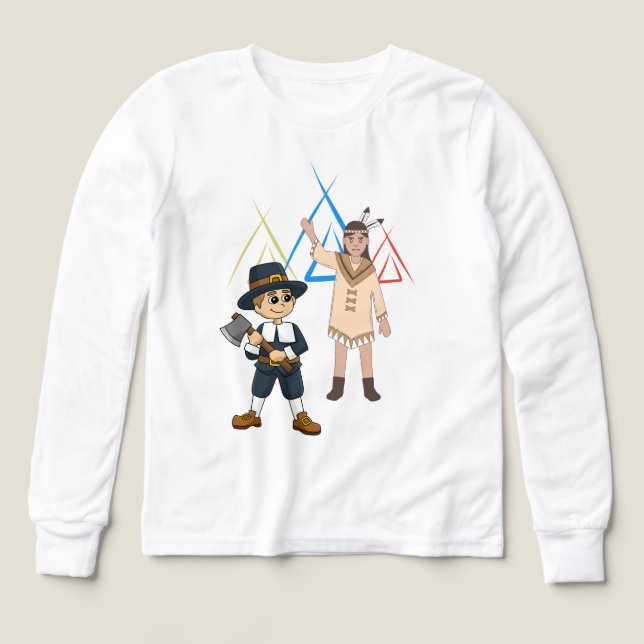 Peregrino e indio (Diseño frontal)