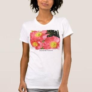 Perenne Pasión Poppies Ropa de camiseta rosa