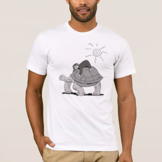 Pereza y camiseta de la tortuga