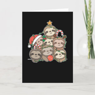 Perezoso árbol de Navidad divertido animal Navidad