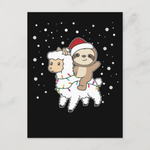 Perezoso Lama Navidad Nieve Animales de Invierno