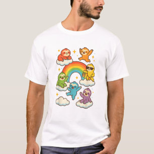 Perezosos Coloridos Con Una Camiseta De Perezoso K