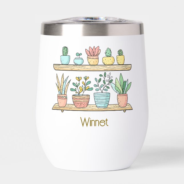 Perfección en Maceta: Vaso de Vino (Frente)