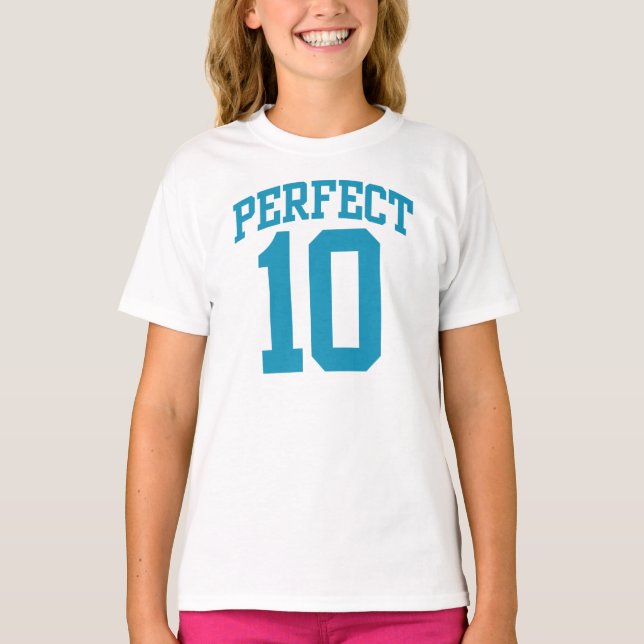 Perfeccione la 10ma camiseta del CUMPLEAÑOS de 10 (Anverso)