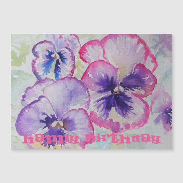 Perfecta tarjeta de cumpleaños de arte acuático de (Anverso)