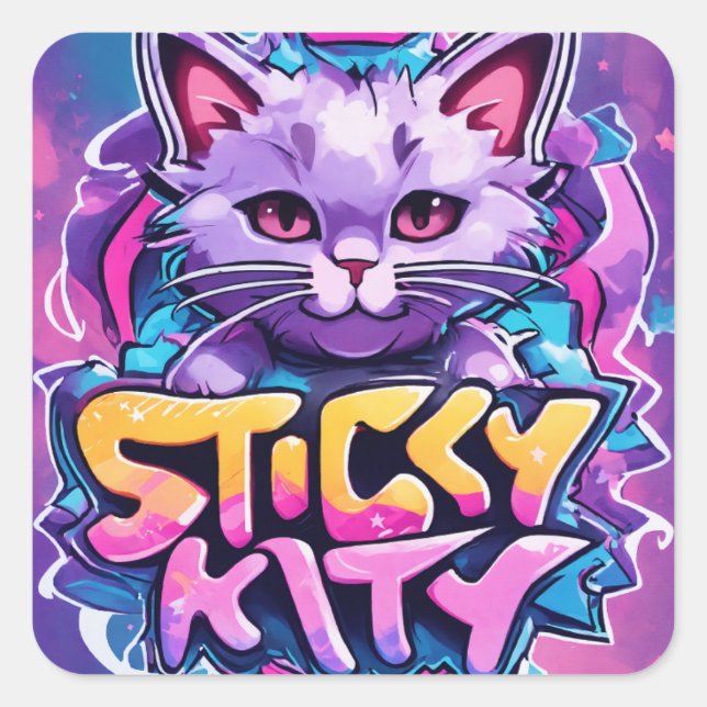 "Perfectamente Adorable: Pegatinas gatitos" (Anverso)