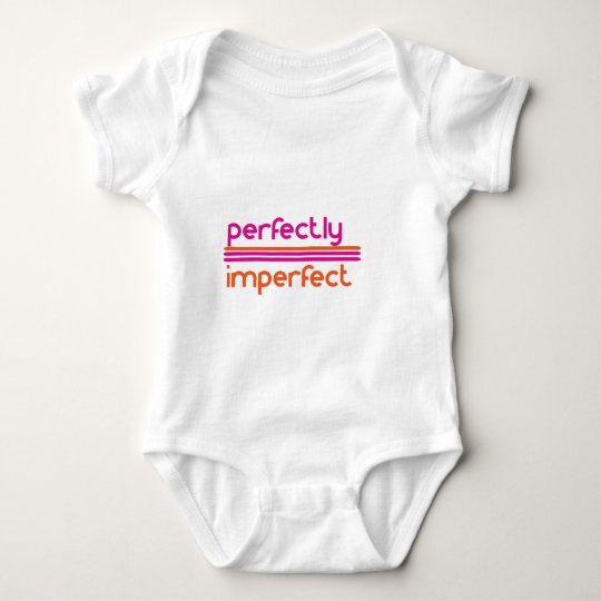 Perfectamente imperfecto brillante body para bebé