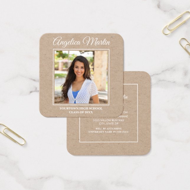 Perfil de foto vertical cuadrado de Kraft Brown (Oficina)