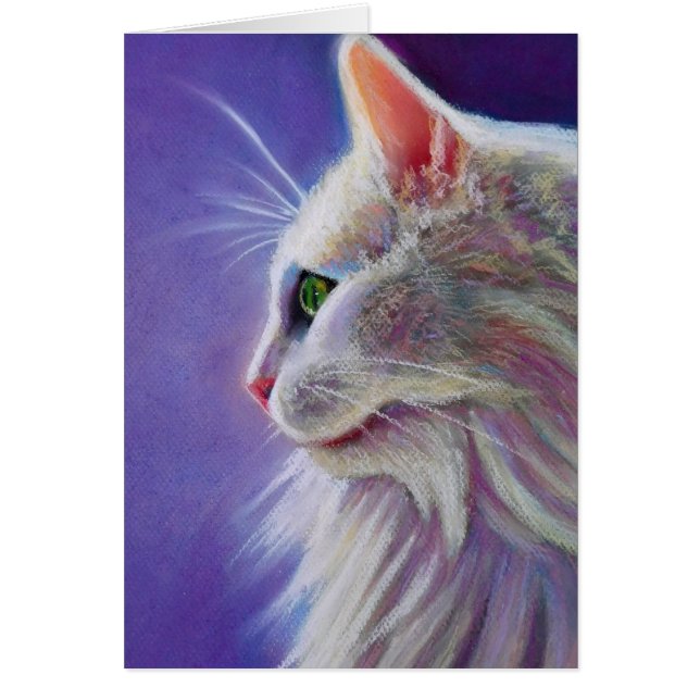 Perfil de gato blanco (Frente)