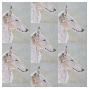 Perfil de lobo ruso borzoi tela de perro