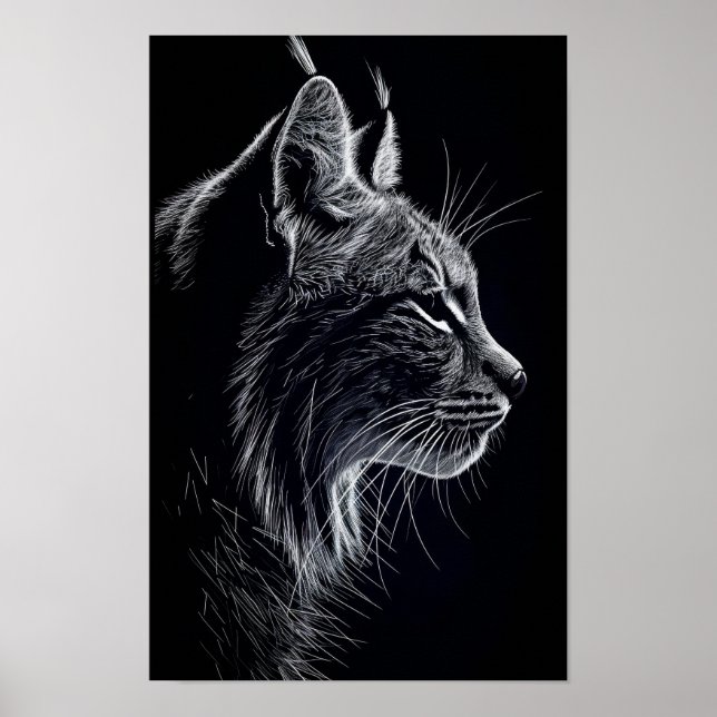 Perfil de Majestic Lynx - Poster de Arte de Vida S (Frente)