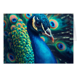 Perfil de pavo real en blanco dentro