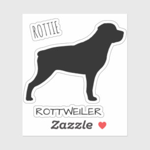 Perfil de silueta de perro de Rottweiler Pegatina