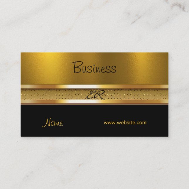 Perfil de tarjeta de visita Gold en negro dorado (Anverso)