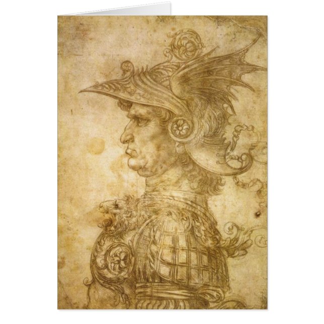 Perfil de un guerrero en casco (Frente)