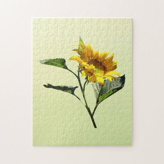 Perfil de un rompecabezas girasol (Vertical)