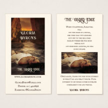 Perfil del borde dorado del material promocional d