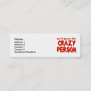Perfil Divertido de Persona Loca / Tarjeta de Pres