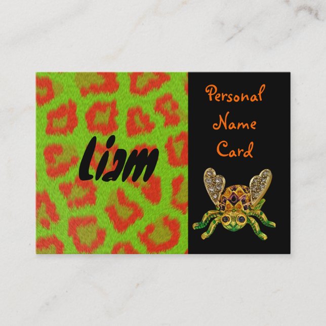 Perfil Tarjeta de nombre personal Beetle verde (Anverso)