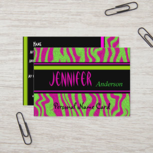 Perfil Tarjeta De Nombre Personal Lime Green Pink