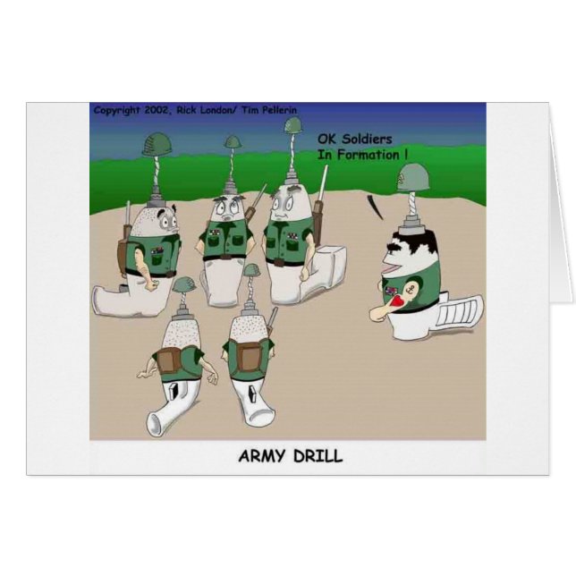 Perforación del ejército Divertidos Personalizados (Anverso (Horizontal))