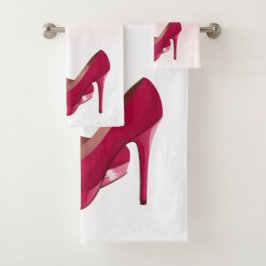 Perforaciones modernas de Purpurina rosado y tacon