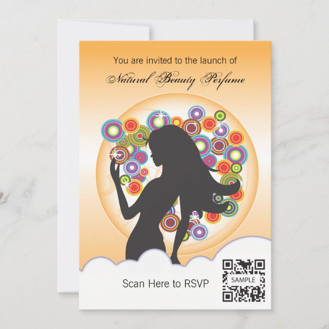 Perfume de plantilla de invitación (Anverso)