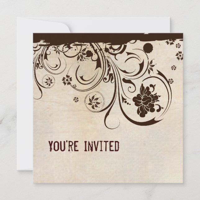 Pergamino Chic de Shabby e invitación a la tentaci (Anverso)