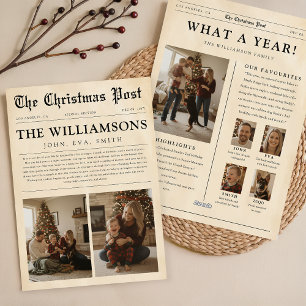 Periódico Antiguo Qué Año Navidad Familiar