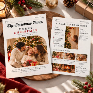 Periódico Atemporal Año Inolvidable Foto Navidad
