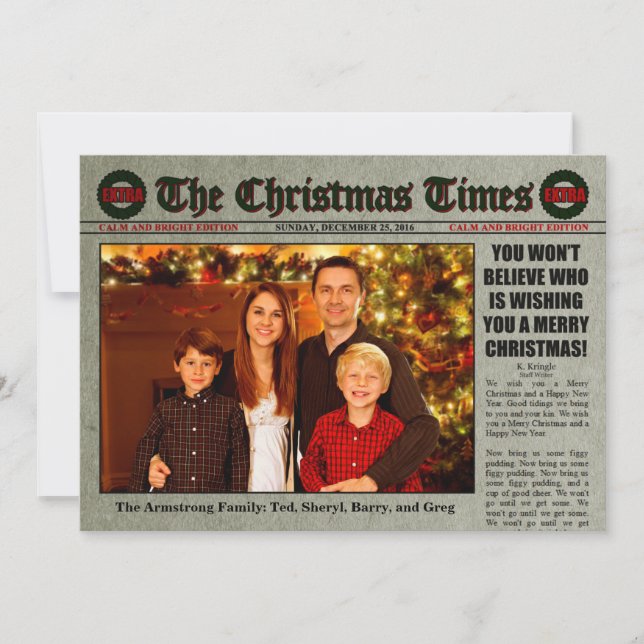 Periódico Chistmas (Anverso)