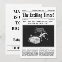 Periódico de Invitación de embarazo de hermana gra