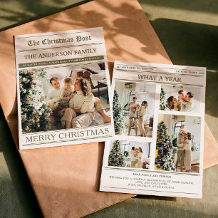 Periódico de Navidad Foto Verde Oliva Qué Año