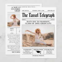 Periódico de plantilla de invitación para fiesta d