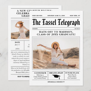 Periódico de plantilla de invitación para fiesta d